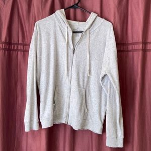 grey zip sweatshirt